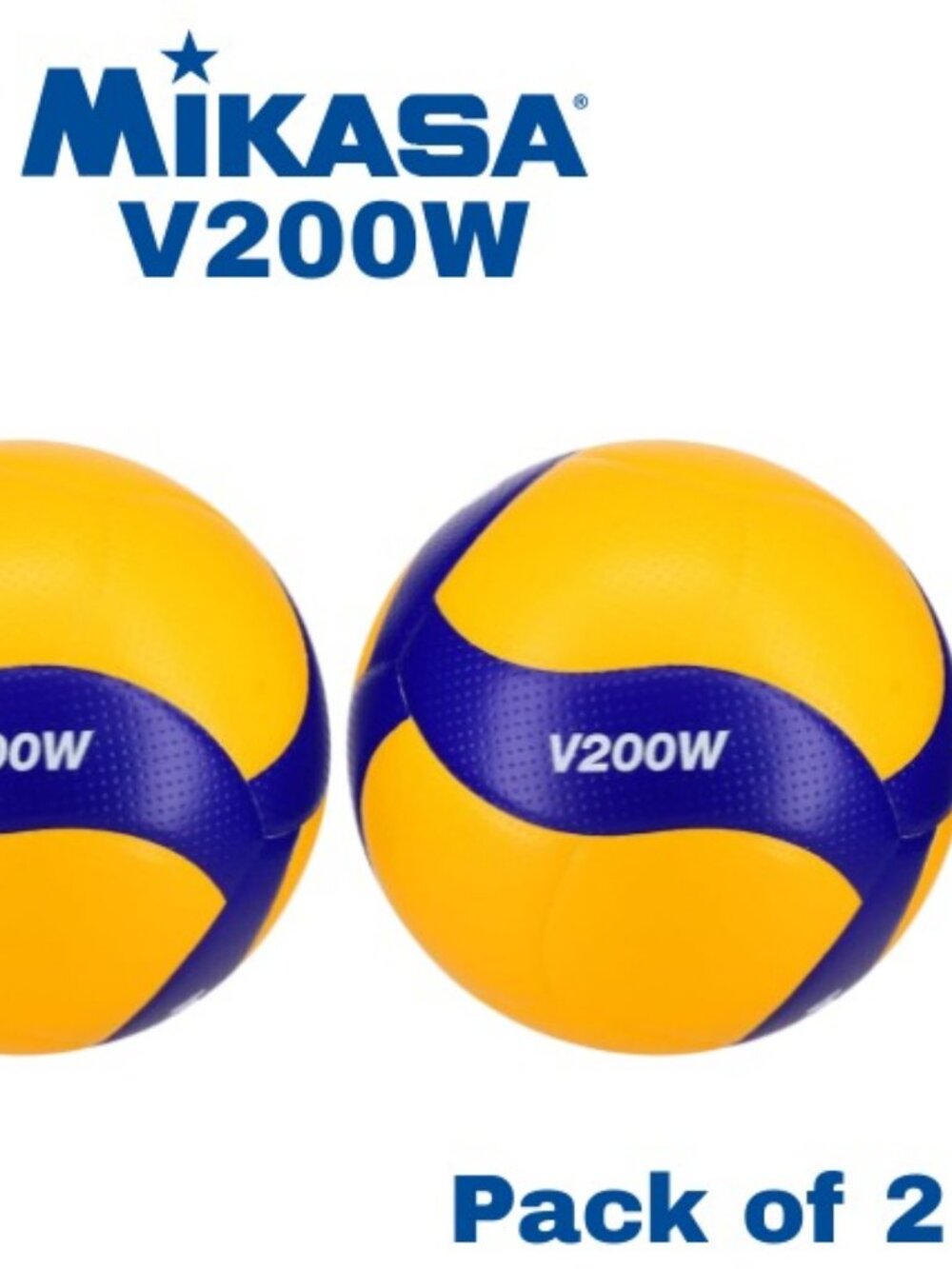 Mikasa Volleyball Mikasa V200W Volleyball Size 5 (Pack of 2)